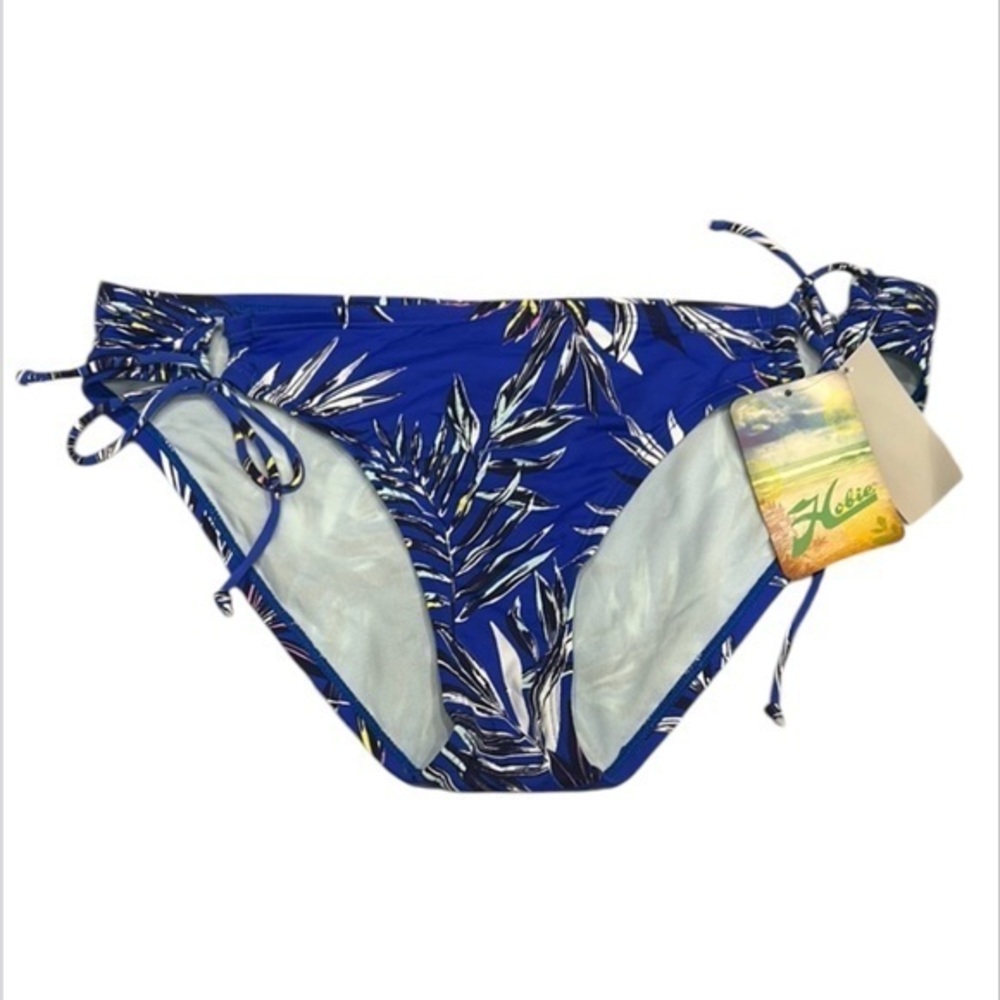 Hobie blue tropical print swim bikini bottom size XL